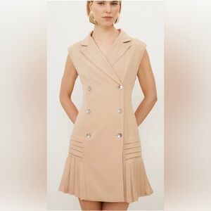 Karen Millen Military Pleated Dress